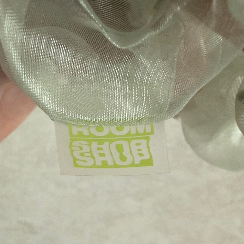 Sage Sheer Room Shop Scrunchie - Picture 2 of 3